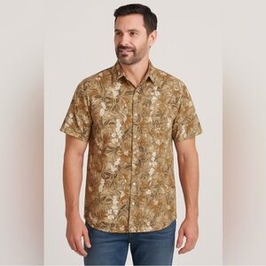14th & Union • NWT Men's Floral Brown Short Sleeve Shirt
